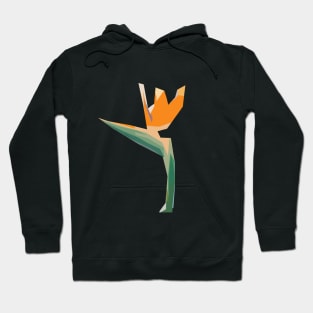 Flower geometric minimal Bird of paradise Hoodie